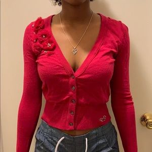 Cardigan with flowers